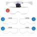 Şarjlı gözlük büyüteç çalışma büyüteci 5 lensli 